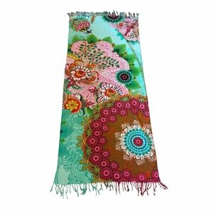 Desigual Spain Floral Medallion Multicolor Beach Towel Blanket